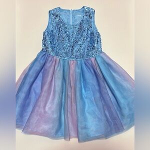 George Kids Dress in Blue and Purple